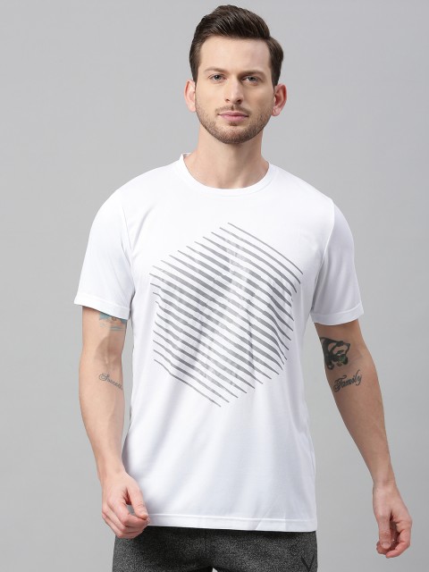 

ASICS Men White Printed Round Neck Training T-shirt
