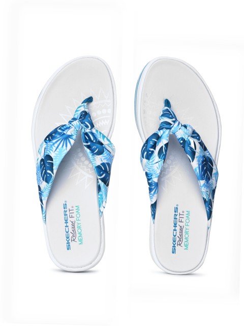 

Skechers Women Blue Printed Slip-On