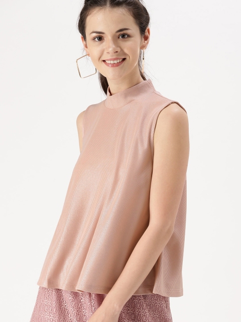 

DressBerry Women Pink Sheen Top