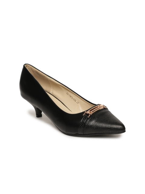 

Addons Women Black Solid Pumps