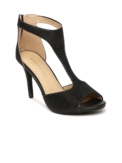 

Addons Women Black Solid Sandals