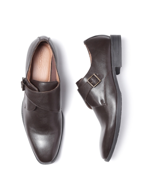 

INVICTUS Men Coffee Brown Formal Monks