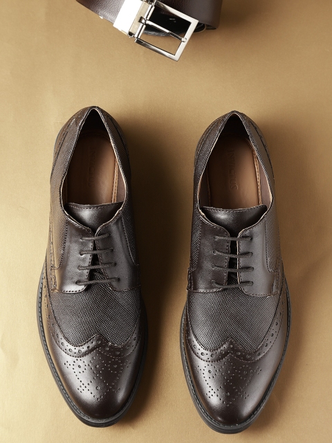 

INVICTUS Men Coffee Brown Formal Brogues