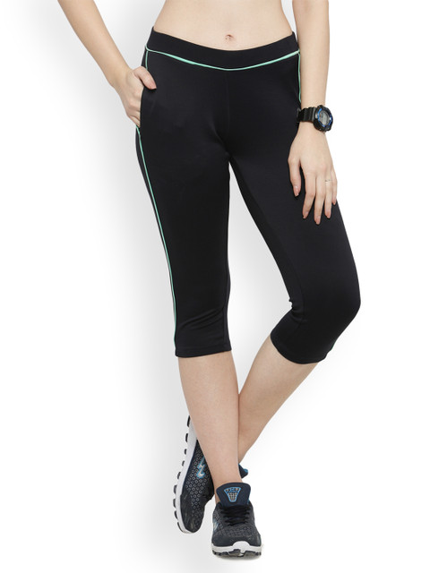 

BUKKUM Women Navy Blue Solid Slim Fit Capris