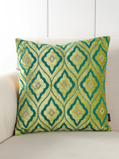 

Pure Home and Living Green Single Ethnic Motifs Square Cushion Cover