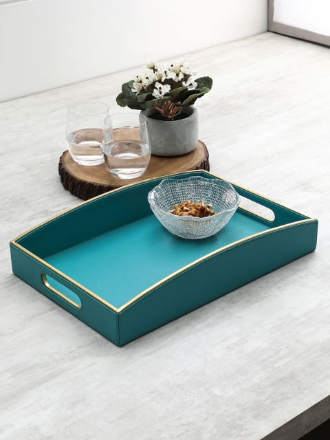 

Pure Home and Living Blue Solid Serving Tray