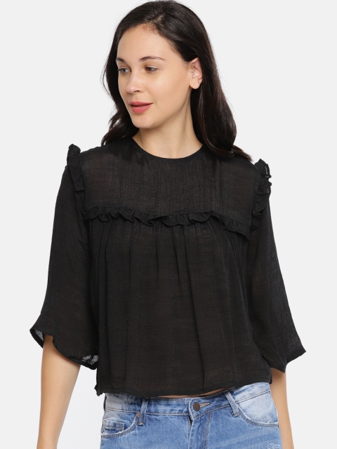 

KIS Women Black Solid Top