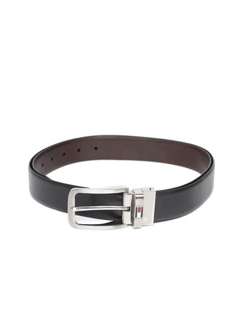 

Tommy Hilfiger Men Black & Coffee Brown Leather Reversible Belt