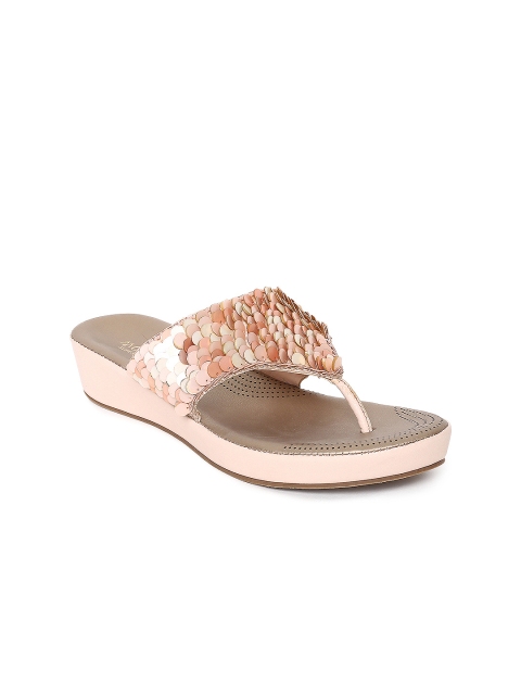 

Monrow Women Rose Gold Solid Sandals