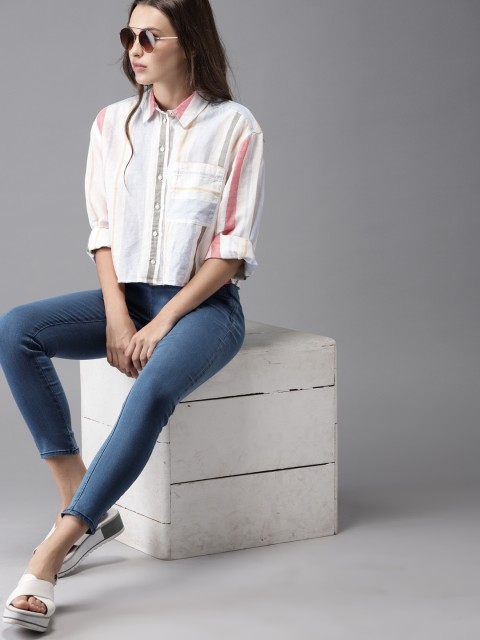 

Moda Rapido Blue Solid Slim Fit Tregging