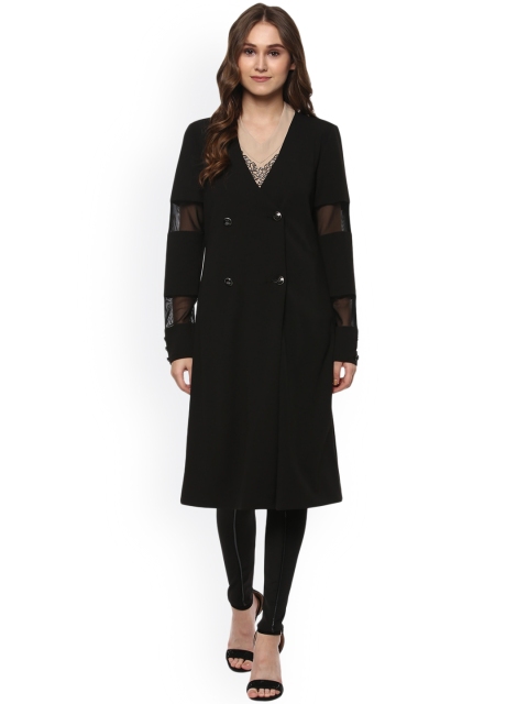 

Kazo Women Black Solid Duster Jacket