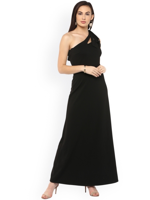 

Kazo Women Black Solid Maxi Dress