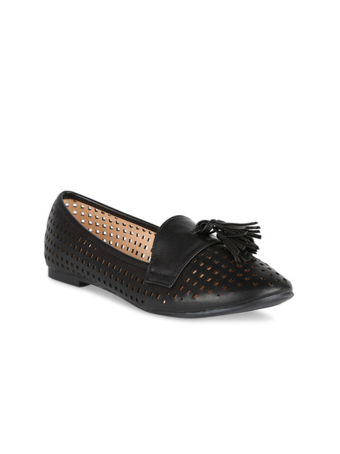 

Van Heusen Woman Women Black Woven Design Loafers