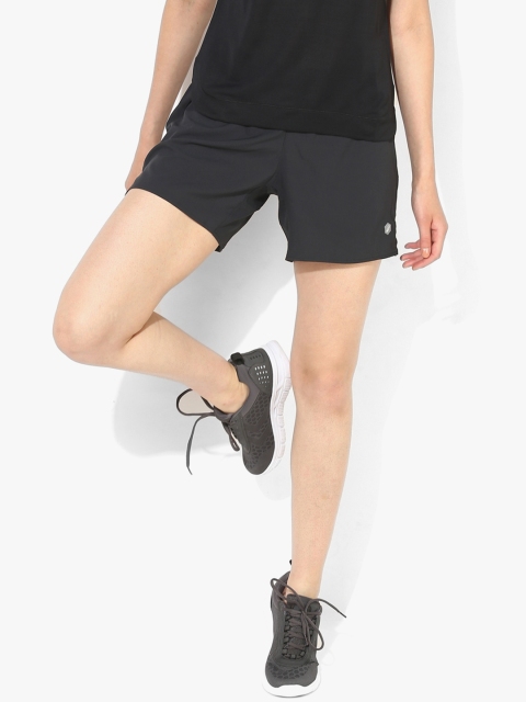

ASICS Women Black 2-N-1 5.5IN Moisture Wicking Solid Regular Fit Sports Shorts