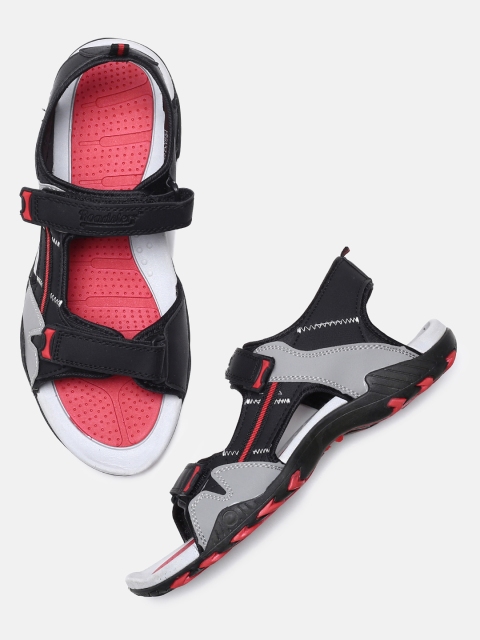 

Roadster Men Black and Red Sports Sandals