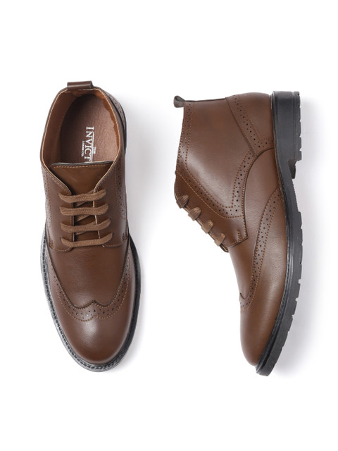 

INVICTUS Men Brown Mid-Top Brogues
