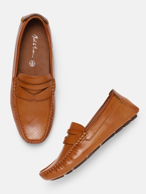 

Mast & Harbour Men Tan Slip-On Loafers