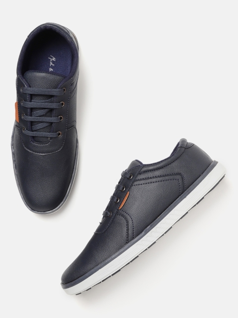 

Mast & Harbour Men Navy Blue Solid Sneakers