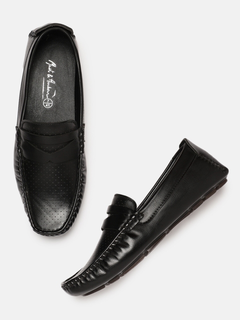 

Mast & Harbour Men Black Slip-On Loafers