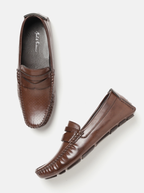 

Mast & Harbour Men Brown Perforated Loafers