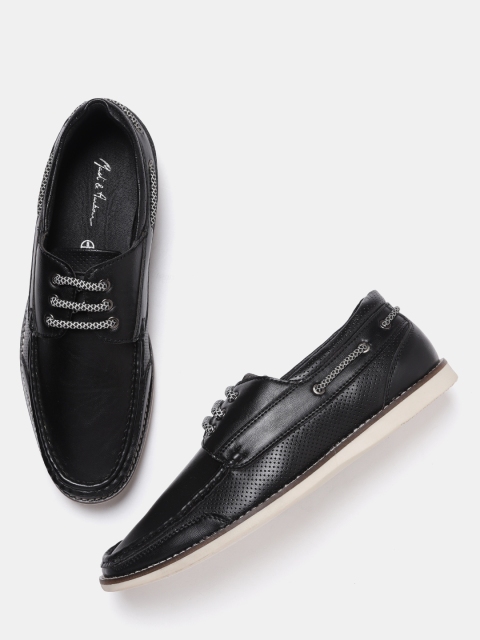 

Mast & Harbour Men Black Boat Shoes