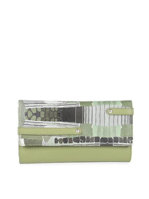 

Baggit Women Green Printed Three Fold Wallet