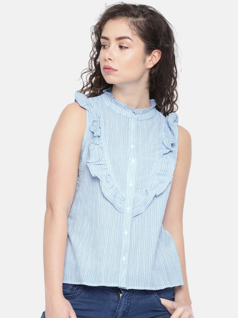 

Madame Women Blue Striped Top
