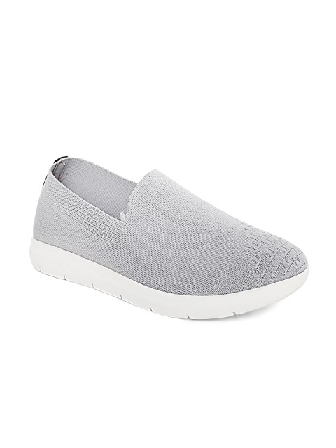 

Blackberrys Men Grey Woven Design Slip-On Sneakers