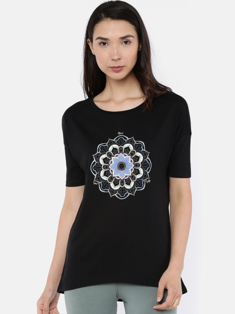 

Enamor Woman Black Printed Lounge T-shirt E049