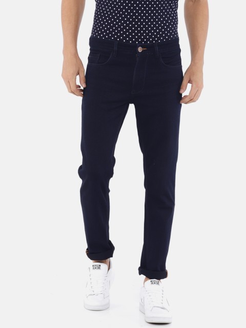 

Scullers Sport Men Navy Slim Fit Mid-Rise Clean Look Stretchable Jeans, Navy blue