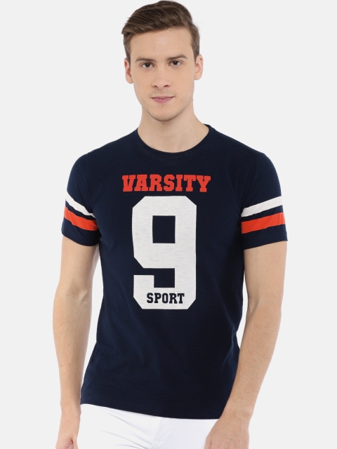 

Scullers Sport Men Blue Printed Round Neck T-shirt