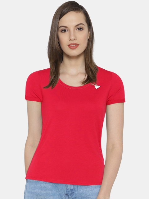 

Madame Women Red Solid Top