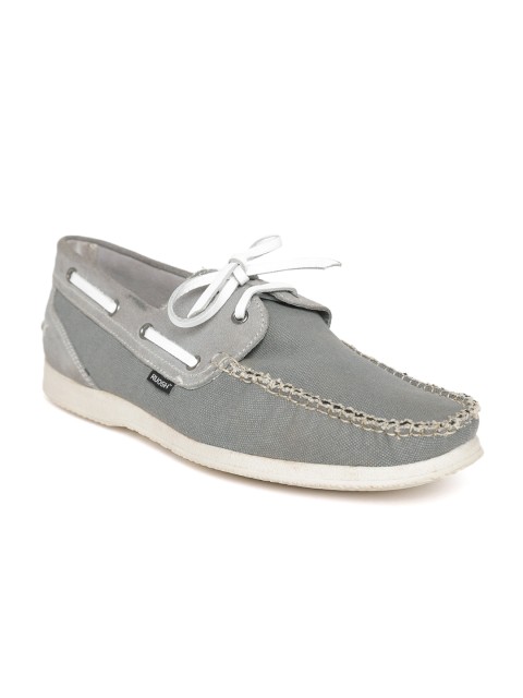 

Ruosh Men Grey Boat Shoes