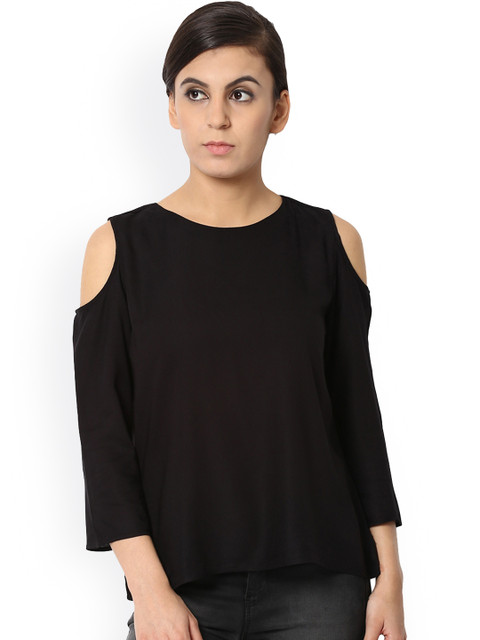 

Van Heusen Woman Women Black Solid Top