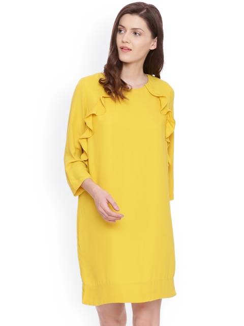 

Van Heusen Woman Women Yellow Solid Sheath Dress