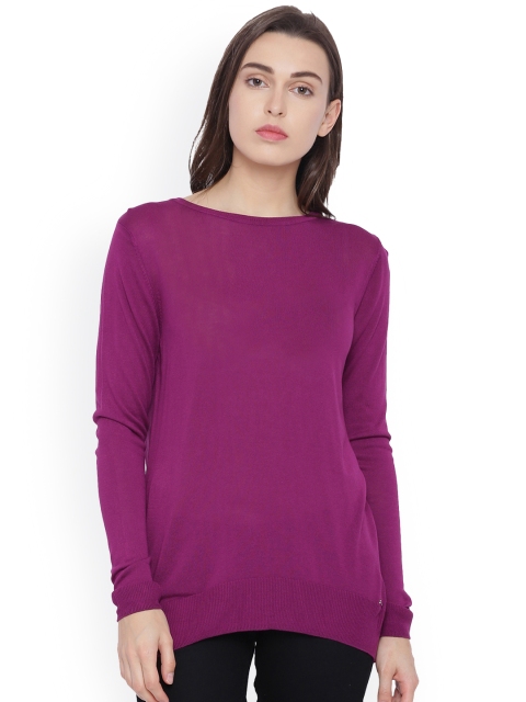 

Van Heusen Woman Women Magenta Solid Top
