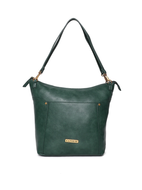

Caprese Green Solid Hobo Bag