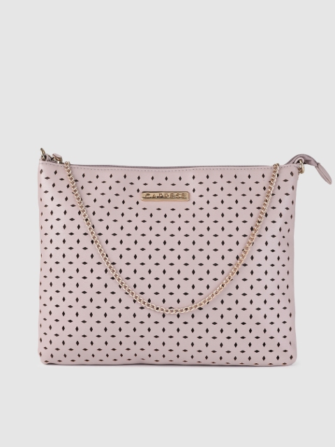 

Caprese Pink Solid COLA Sling Bag