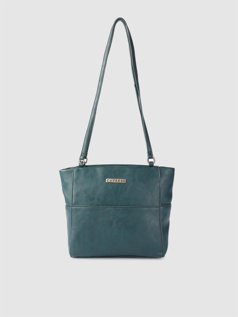 

Caprese Green Solid Tote Bag
