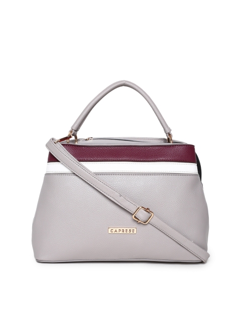 

Caprese Grey Solid Handheld Bag