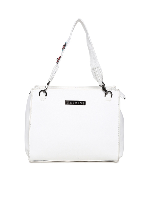 

Caprese White Solid Hand Bag