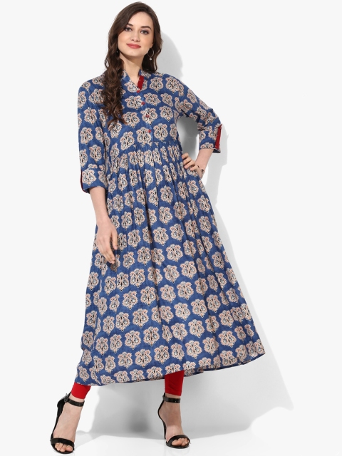 

Sangria Women Blue Printed Anarkali Kurta