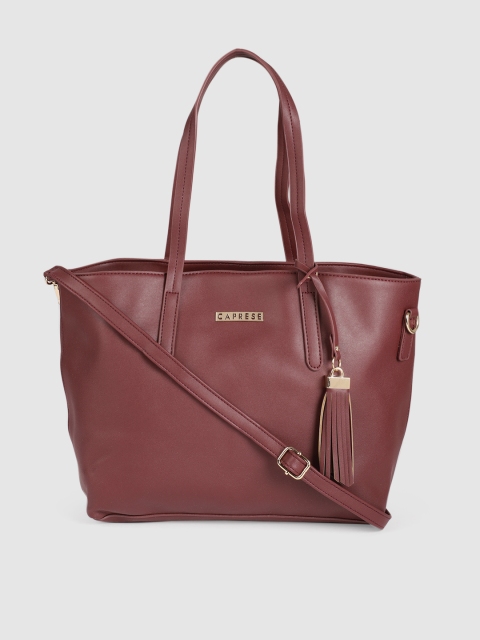 

Caprese Maroon Solid Shoulder Bag
