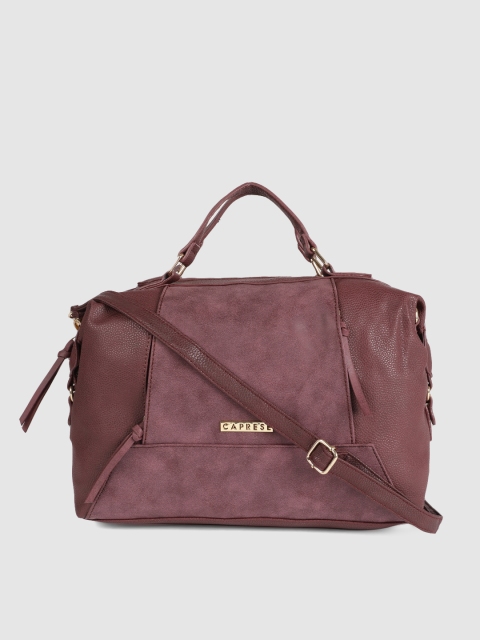 

Caprese Burgundy Solid Handheld Bag