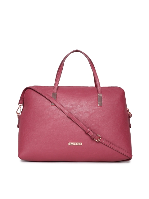 

Caprese Pink Solid Handheld Bag