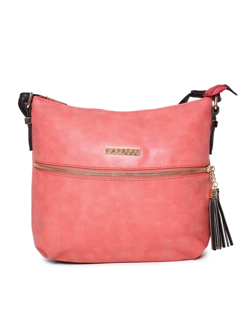 

Caprese Pink Solid Sling Bag