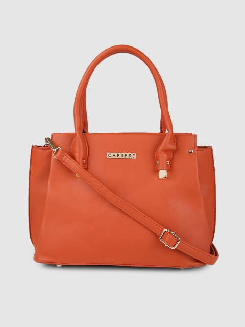 

Caprese Rust Brown Solid Shoulder Bag