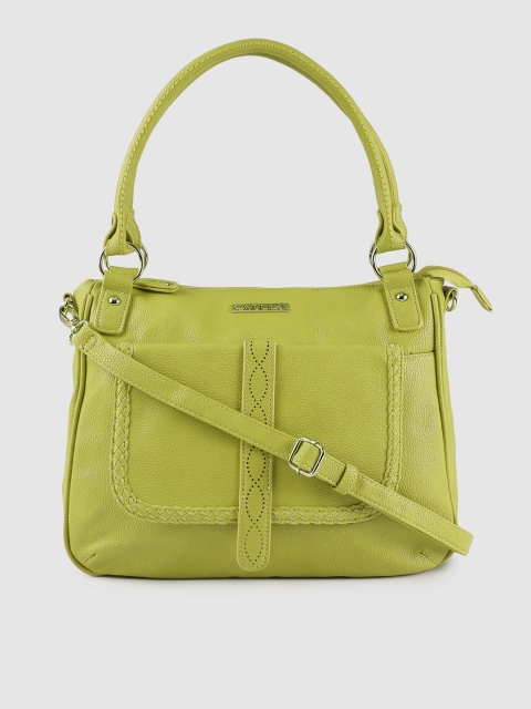 

Caprese Lime Green Solid Handheld Bag