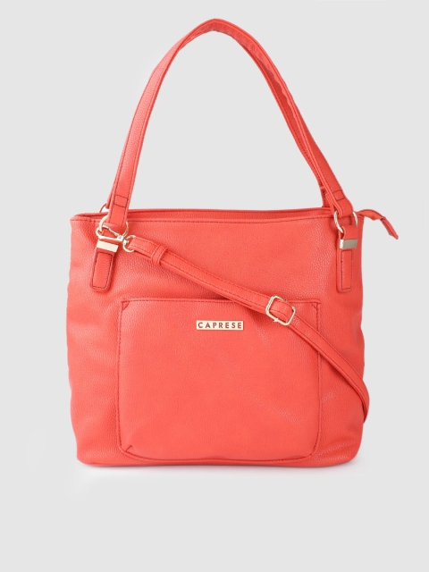 

Caprese Orange Shoulder Bag with Detachable Sling Strap