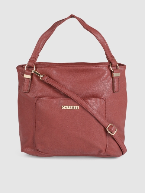 

Caprese Maroon Solid ANDREA Handheld Bag
